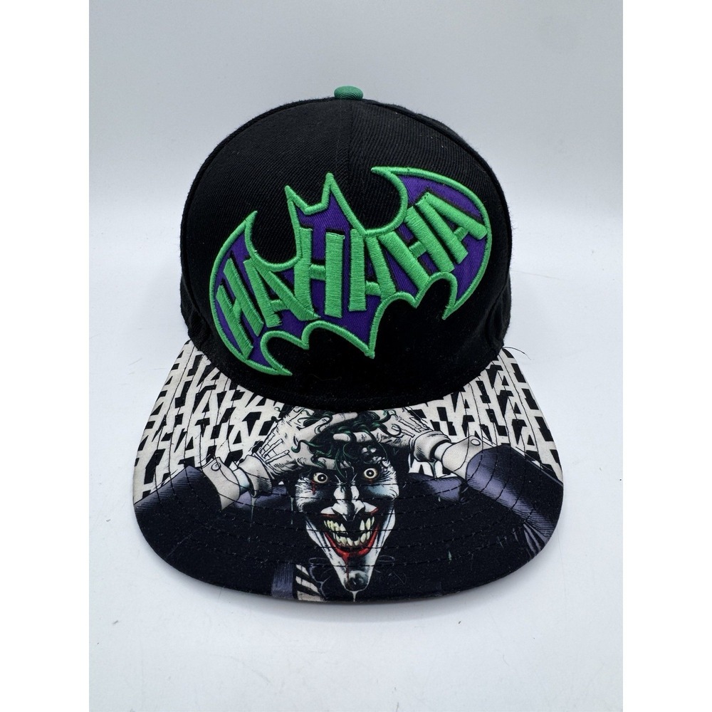 DC Comics The Joker 3D Ha Ha Ha! Baseball Hat Cap Batman Snapback Flat Brim EUC